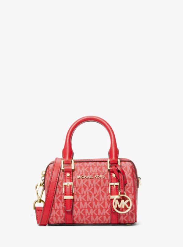 Damske Spojková Taška Michael Kors Bedford Legacy Extra-Small Logo Duffle Červené - Kabelky Michael Kors Lacne | VOSTI-2018